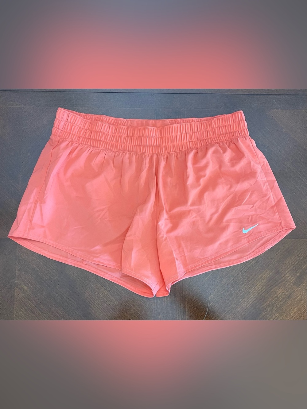 Nike Women's Coral-Pink Athletic Shorts